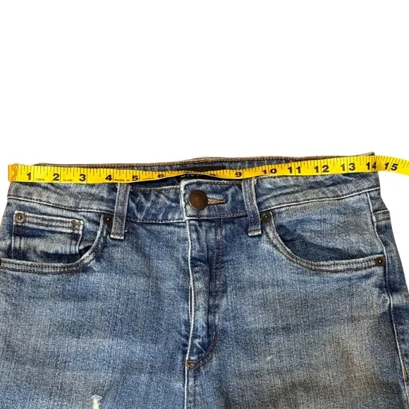STS Blue Alicia Mom Jeans Size 28 Distressed Raw Hem Denim Ankle Cropped - Picture 9 of 11